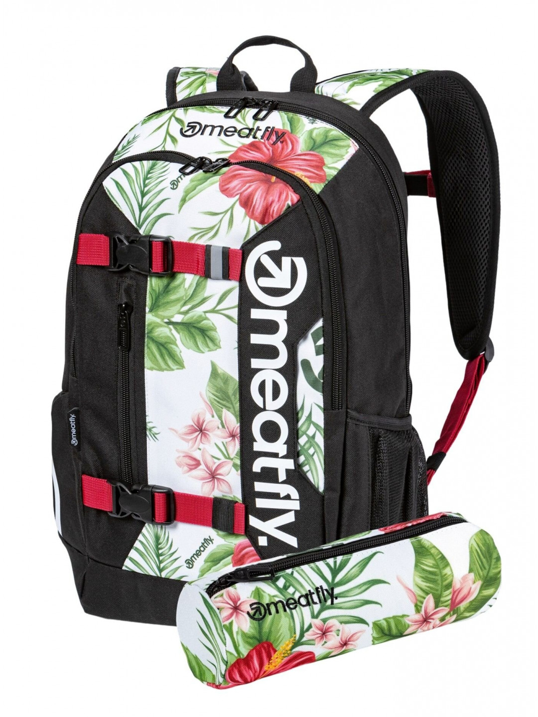 Meatfly batoh Basejumper White Tropical 22 L Bílá Objem 22 L